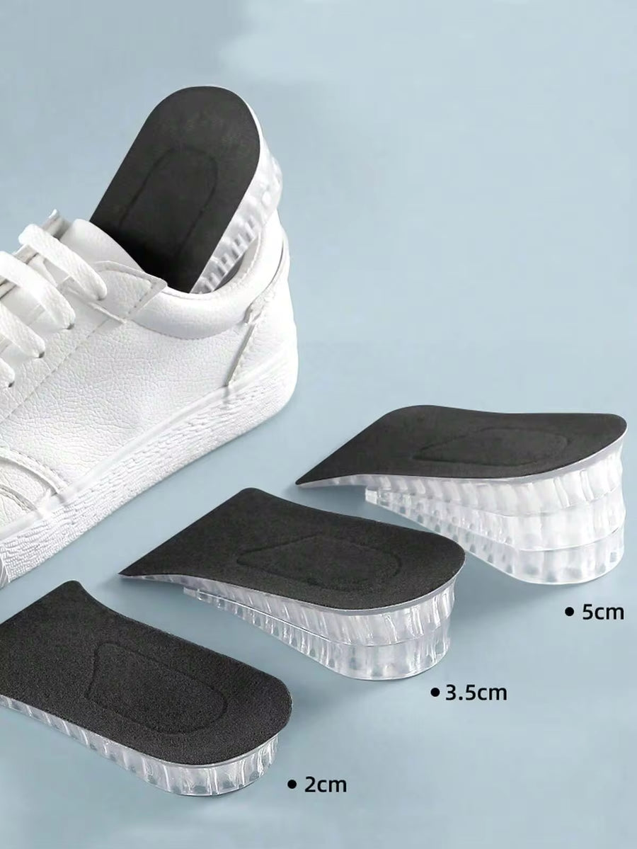 1 Pair Invisible Non-Slip Height Increasing Shock-Absorbing Insoles, Removable Height Lift Pads