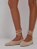 MUSERA Crochet Tie Ankle Ballet Pumps Summer Beach Swim Going Out Daily Spring Holiday Accessory